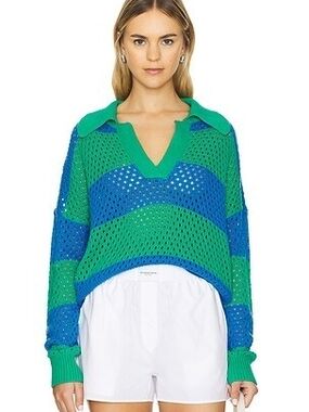 Revolve Beach Riot Wynn Top In Garden Green Colorblock